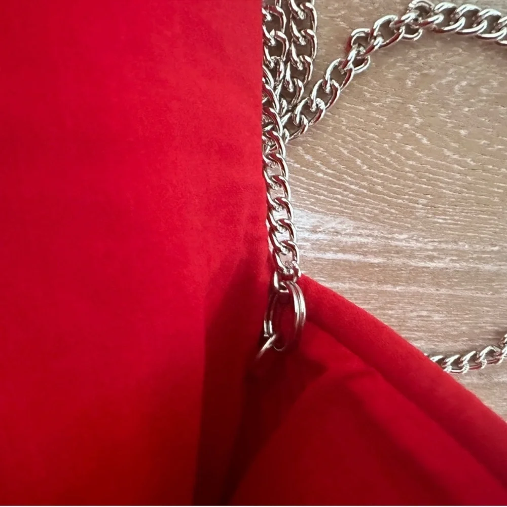 Red Beaded Clutch with Zebra Pattern - Picture 8 of 12